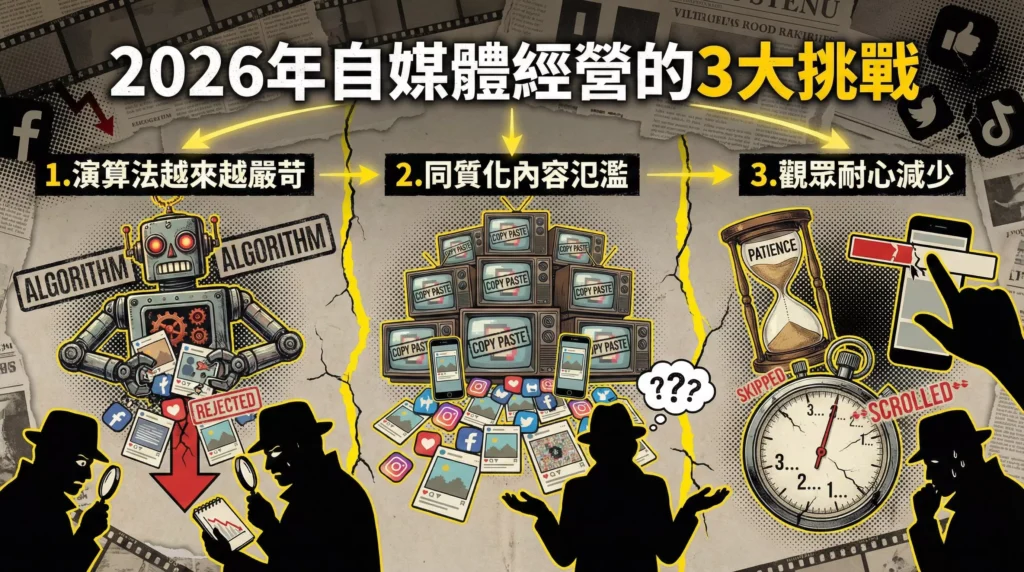 2026年自媒體經營的3大挑戰