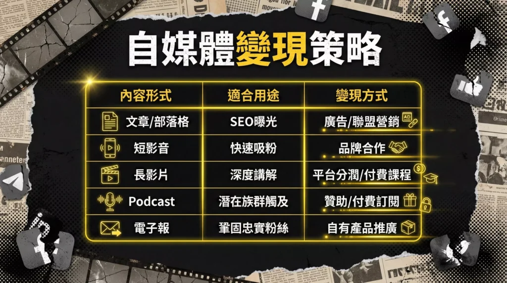 自媒體變現策略